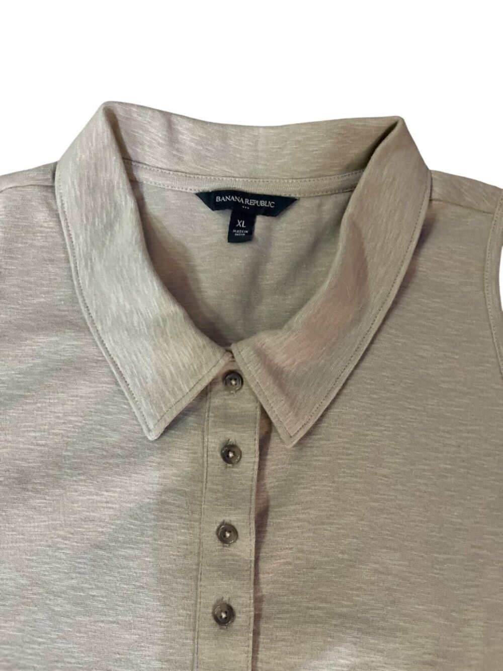 Banana Republic Women’s XL Cotton Stretch Sleeveless Polo Boxy Top Used - Picture 9 of 13